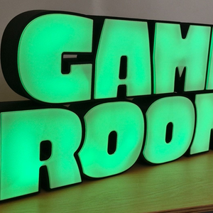 GAME ROOM 3D led világító felirat - otthon & életmód - lámpa - hangulatlámpa - Meska.hu
