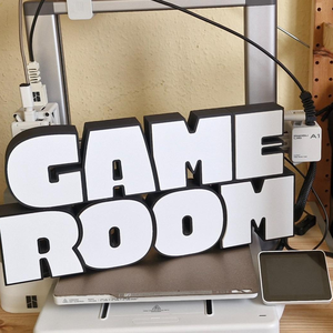 GAME ROOM 3D led világító felirat - otthon & életmód - lámpa - hangulatlámpa - Meska.hu