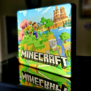 MINECRAFT 3D led lightbox - otthon & életmód - lámpa - hangulatlámpa - Meska.hu