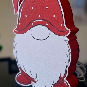 Karácsonyi manó 3D led díszlámpa (lightbox) - karácsony - karácsonyi lakásdekoráció - karácsonyi manók, figurák - Meska.hu