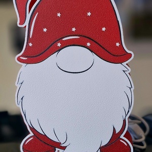 Karácsonyi manó 3D led díszlámpa (lightbox) - karácsony - karácsonyi lakásdekoráció - karácsonyi manók, figurák - Meska.hu