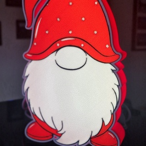 Karácsonyi manó 3D led díszlámpa (lightbox), Karácsony, Karácsonyi lakásdekoráció, Karácsonyi manók, figurák, Mindenmás, MESKA