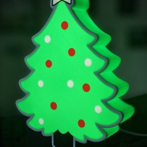 Karácsonyfa 3D led díszlámpa (lightbox) - karácsony - karácsonyi lakásdekoráció - karácsonyi lakásdíszek - Meska.hu