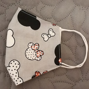 Minnie Mickey arcmaszk - többször használatos - két réteg tiszta pamut anyagból készült  - gyerek - gyerek - Meska.hu