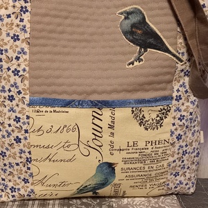 Kék madárkák :) szatyor, ökotáska, válltáska - táska & tok - bevásárlás & shopper táska - shopper, textiltáska, szatyor - Meska.hu
