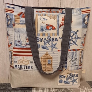 Irány a tenger :) szatyor, ökotáska - táska & tok - bevásárlás & shopper táska - shopper, textiltáska, szatyor - Meska.hu
