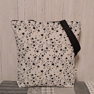 Fekete-fehér :) kifordítom-befordítom szatyor, ökotáska, válltáska - táska & tok - bevásárlás & shopper táska - shopper, textiltáska, szatyor - Meska.hu