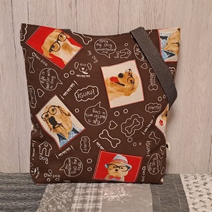 Csupakutya :) szatyor, ökotáska, válltáska, Táska & Tok, Bevásárlás & Shopper táska, Shopper, textiltáska, szatyor, Varrás, MESKA