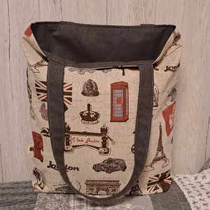 London, Párizs :) kifordítom-befordítom szatyor, ökotáska, válltáska - táska & tok - bevásárlás & shopper táska - shopper, textiltáska, szatyor - Meska.hu