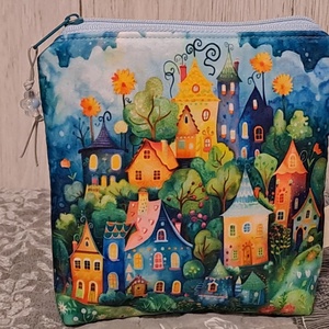 Színes házikók :) neszesszer/sminktáska/betéttartó - táska & tok - neszesszer - Meska.hu