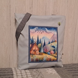 Alpesi hangulatban :) szatyor, ökotáska, válltáska, Táska & Tok, Bevásárlás & Shopper táska, Shopper, textiltáska, szatyor, Varrás, MESKA