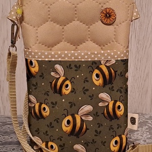 Bee Happy :) vizhatlan kistáska/mobiltartó/övtáska - táska & tok - kézitáska & válltáska - vállon átvethető táska - Meska.hu