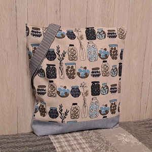 Befőttes üvegek :) szatyor, vászontáska, ökotáska, Táska & Tok, Bevásárlás & Shopper táska, Shopper, textiltáska, szatyor, Varrás, MESKA