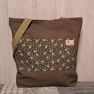 Virágos hangulat :) kifordítom-befordítom szatyor, ökotáska, válltáska - táska & tok - bevásárlás & shopper táska - shopper, textiltáska, szatyor - Meska.hu