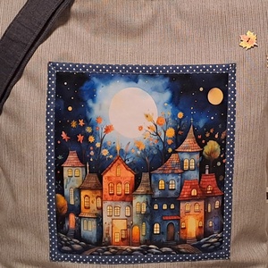 Őszi éjszaka :) szatyor, ökotáska, válltáska - táska & tok - bevásárlás & shopper táska - shopper, textiltáska, szatyor - Meska.hu