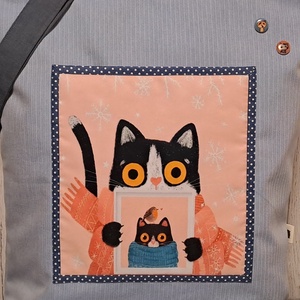 Önarckép :) szatyor, ökotáska, válltáska - táska & tok - bevásárlás & shopper táska - shopper, textiltáska, szatyor - Meska.hu