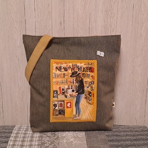 Könyvesbolt  :) szatyor, ökotáska, válltáska, Táska & Tok, Bevásárlás & Shopper táska, Shopper, textiltáska, szatyor, Varrás, MESKA