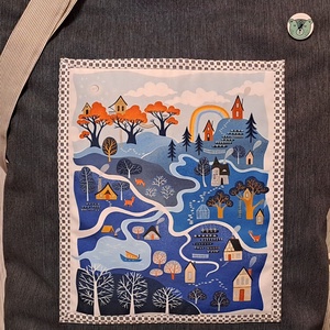 Madártávlatból :) szatyor, ökotáska, válltáska - táska & tok - bevásárlás & shopper táska - shopper, textiltáska, szatyor - Meska.hu