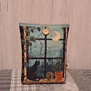 Fekete macska :) könyvtasak, könyvtok, tablet tok - Meska.hu