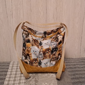 Csupa cica :) variálható válltáska/hátizsák - táska & tok - variálható táska - Meska.hu