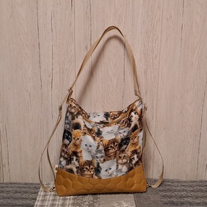 Csupa cica :) variálható válltáska/hátizsák - táska & tok - variálható táska - Meska.hu