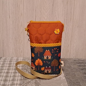 Őszi hangulat :) vizhatlan kistáska/mobiltartó/övtáska, Táska & Tok, Kézitáska & válltáska, Vállon átvethető táska, Varrás, MESKA