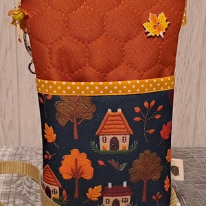 Őszi hangulat :) vizhatlan kistáska/mobiltartó/övtáska - táska & tok - kézitáska & válltáska - vállon átvethető táska - Meska.hu