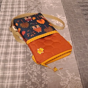 Őszi hangulat :) vizhatlan kistáska/mobiltartó/övtáska - táska & tok - kézitáska & válltáska - vállon átvethető táska - Meska.hu