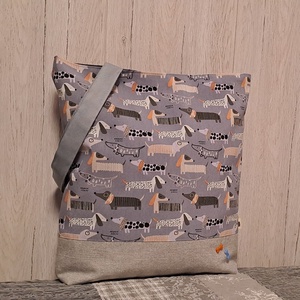Tacskók 2.0 :) szatyor, ökotáska, válltáska, Táska & Tok, Bevásárlás & Shopper táska, Shopper, textiltáska, szatyor, Varrás, MESKA