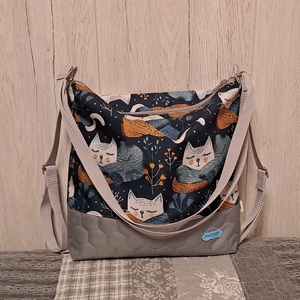 Sálas cicák :) variálható válltáska/hátizsák/crossbody táska - Meska.hu