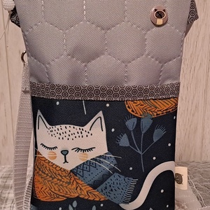 Fázós cica :) vizhatlan kistáska/mobiltartó/övtáska - táska & tok - kézitáska & válltáska - vállon átvethető táska - Meska.hu