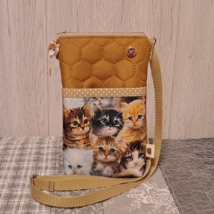 Csupa cica :) kistáska/mobiltartó/övtáska - Meska.hu