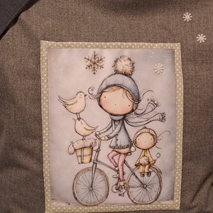 Kétkeréken  :) szatyor, ökotáska, válltáska - táska & tok - bevásárlás & shopper táska - shopper, textiltáska, szatyor - Meska.hu