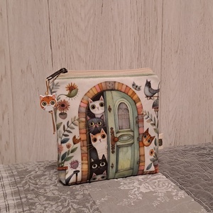 Kíváncsi cicák :) neszesszer/sminktáska/betéttartó - Meska.hu