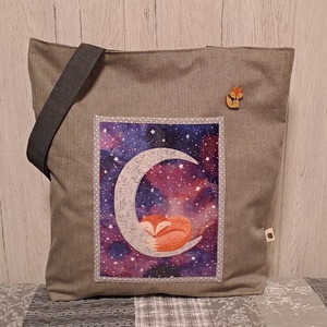 Róka a holdon :) szatyor, ökotáska, válltáska - Meska.hu