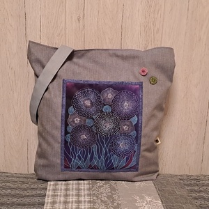 Lila-türkiz :) szatyor, ökotáska, válltáska - Meska.hu