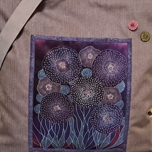 Lila-türkiz :) szatyor, ökotáska, válltáska - táska & tok - bevásárlás & shopper táska - shopper, textiltáska, szatyor - Meska.hu