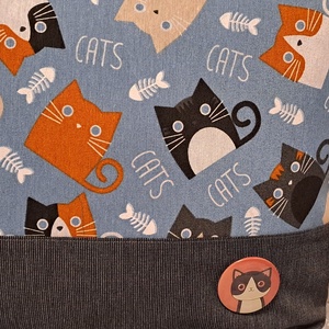 Csupa cica :) szatyor, ökotáska, válltáska - táska & tok - bevásárlás & shopper táska - shopper, textiltáska, szatyor - Meska.hu