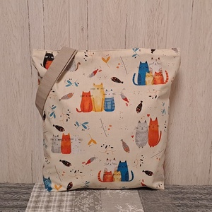 Vicces cicák :) kifordítom-befordítom szatyor, ökotáska, válltáska - Meska.hu