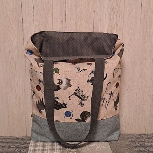 Macskafélék :) szatyor, ökotáska, válltáska - táska & tok - bevásárlás & shopper táska - shopper, textiltáska, szatyor - Meska.hu