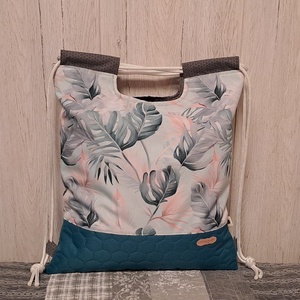 Pálmaleveles :) - hátiszatyor, tornazsák, gymbag - táska & tok - hátizsák - tornazsák, gymbag - Meska.hu