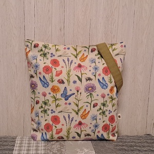 Virágos hangulat :) kifordítom-befordítom szatyor, ökotáska, válltáska - Meska.hu