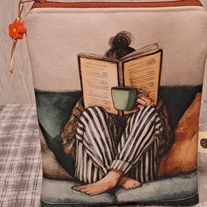 Könyv és kávé :) e-book/notesz tok - táska & tok - ebook & tablet tok - Meska.hu