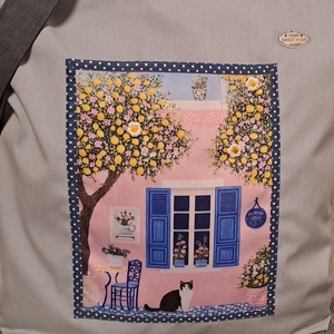 Mediterrán hangulat :) szatyor, ökotáska, válltáska - táska & tok - bevásárlás & shopper táska - shopper, textiltáska, szatyor - Meska.hu