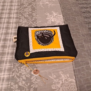 Fekete macska :) neszesszer/sminktáska/irattartó - táska & tok - neszesszer - Meska.hu