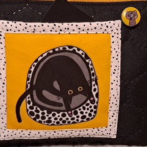 Fekete macska :) neszesszer/sminktáska/irattartó - táska & tok - neszesszer - Meska.hu