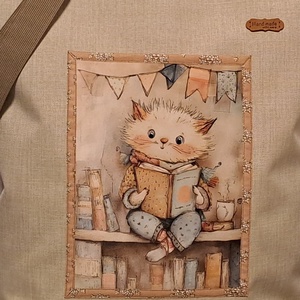 Pasztell hangulat :) szatyor, ökotáska, válltáska - táska & tok - bevásárlás & shopper táska - shopper, textiltáska, szatyor - Meska.hu