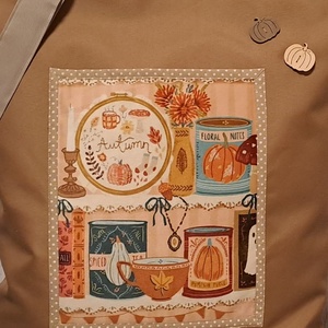 Őszre hangolva :) szatyor, ökotáska, válltáska - táska & tok - bevásárlás & shopper táska - shopper, textiltáska, szatyor - Meska.hu