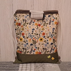 Pillangós, virágos :) - hátiszatyor, tornazsák, gymbag - táska & tok - hátizsák - tornazsák, gymbag - Meska.hu