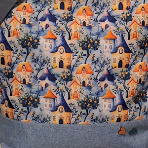 Kék és narancssárga :) szatyor, ökotáska, válltáska - táska & tok - bevásárlás & shopper táska - shopper, textiltáska, szatyor - Meska.hu